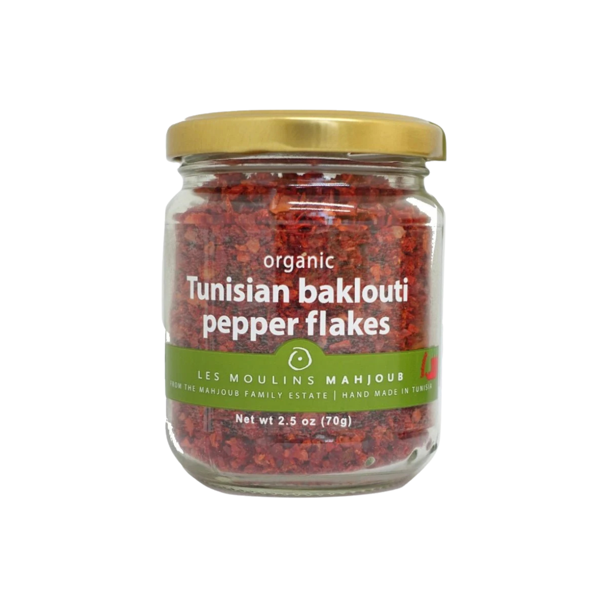 Organic Tunisian Baklouti chili flakes — 70g